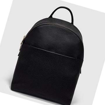 Women's Ecco Textureblock Small Backpacks Black | SG 279ZUT